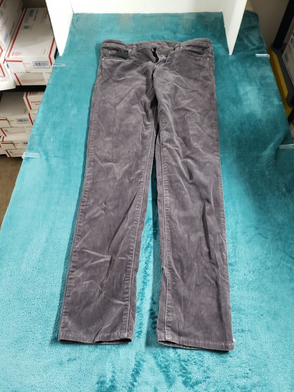 Kut From a Kloth Jeans Size 8 Women Gray Pant Stretch Corduroy Mid Rise Straight